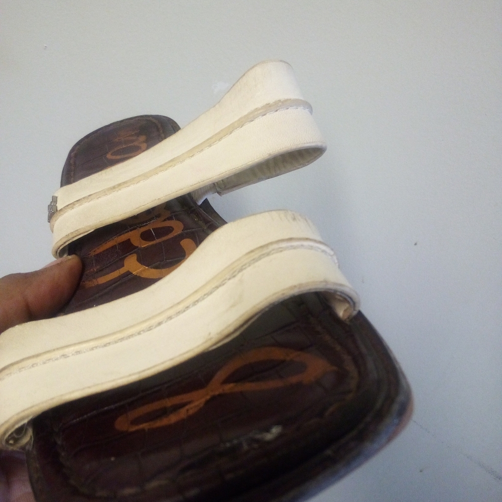 Sam Edelman Cream Slides Size 8M - Picture 8 of 15